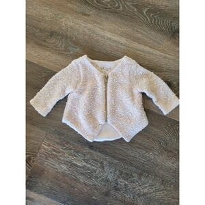 Magnolia Baby Cardigan Sweater Knit Zip Front Neutral Baby Girl 9 months‎ #9